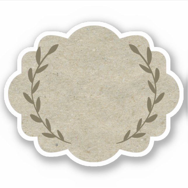 Sticker Étiquette pour bocal à épices blanc élégan (Devant)
