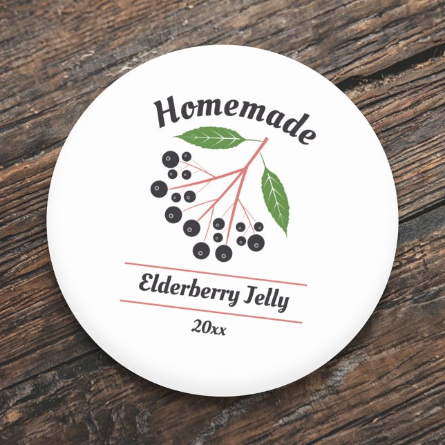 Sticker Étiquette pour la gelée d'Elderberry modif (Elderberry Jelly Label Sticker)