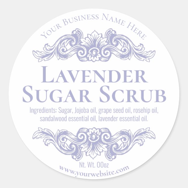 Sticker Étiquette Pour Lavender Frappe De Sucre Fa (Devant)