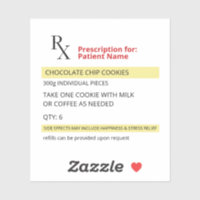 Sticker Étiquette pour nouveauté Rx amusant