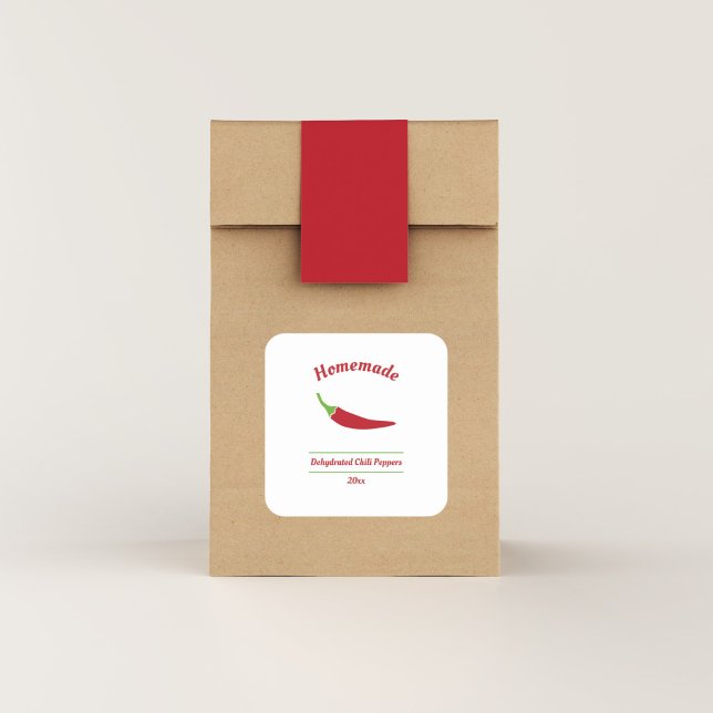Sticker Étiquette pour poivrons déshydratés modifi (Dehydrated Chili Peppers Label Sticker)