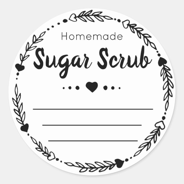 Sticker Étiquette Pour Scruter De Sucre Maison (Devant)