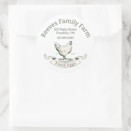 Sticker Étiquette rond de carton d'oeufs