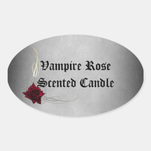 Sticker Étiquette Rose Vampire