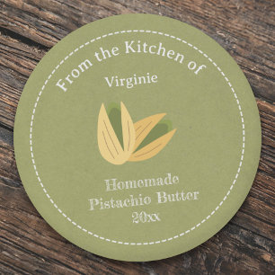 Sticker Étiquette Rustique Pistachio