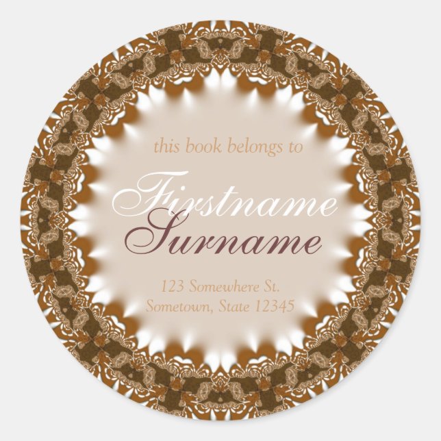 Sticker Étiquette Satin Earth Lace (Devant)