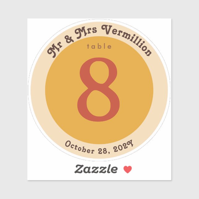 Sticker Étiquette super pour le numéro de table (Feuille)