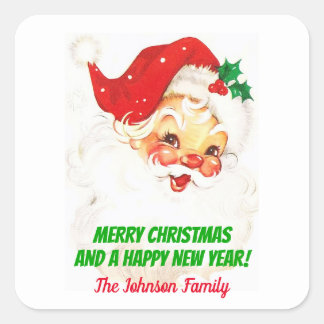 Sticker Étiquette vintage du Père Noël