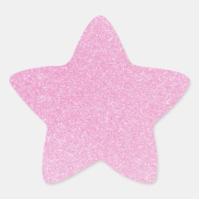 Sticker Étoile 05 Baby Pink Parties scintillant Print Sparkles St (Devant)