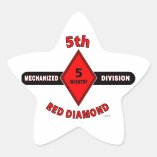 STICKER ÉTOILE 5E DIVISION D'INFANTERIE (MÉCANISÉE) "DIAMANT ROUG