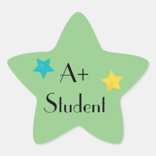 Sticker Étoile A+ Étudiant avec Stars Classic
