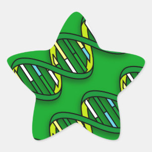 Sticker Étoile ADN vert