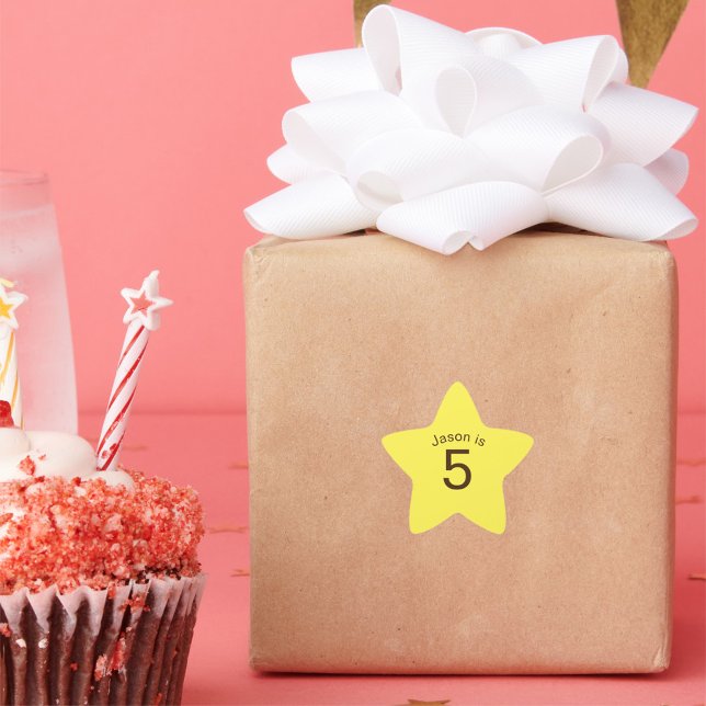 Sticker Étoile Âge d'anniversaire des enfants (Créateur téléchargé)