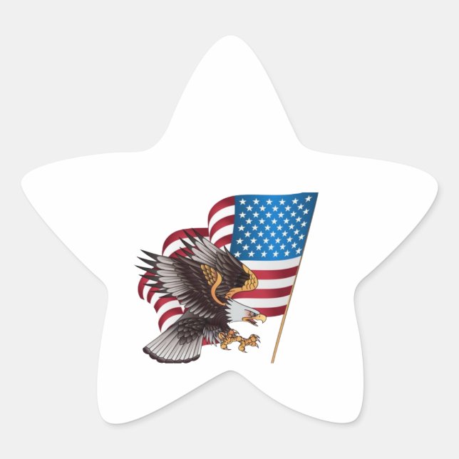 Sticker Étoile aigle américain (Devant)