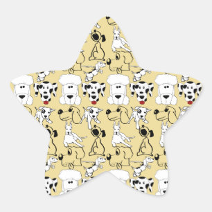 Sticker Étoile Aller aux Chiens Animaux Amateurs Vet Chiens Cadea