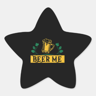 Sticker Étoile Amateurs de bière | Citations Beer Me
