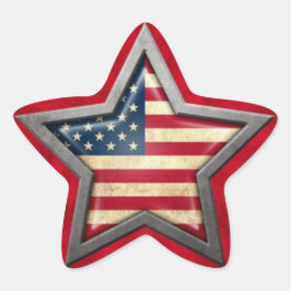 Sticker Étoile American Flag Star avec rayons de lumière