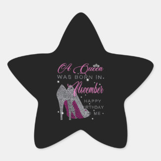Sticker Étoile Anniversaire | Une Reine Est Née En Novembre
