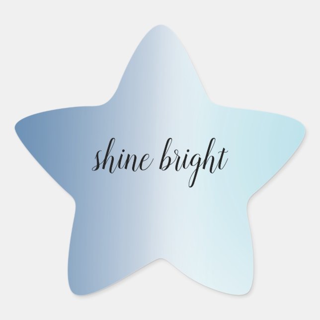 Sticker Étoile Aqua Blue Ombre Tie Dye (Devant)