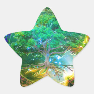 Sticker Étoile Arbre de vie bien-être