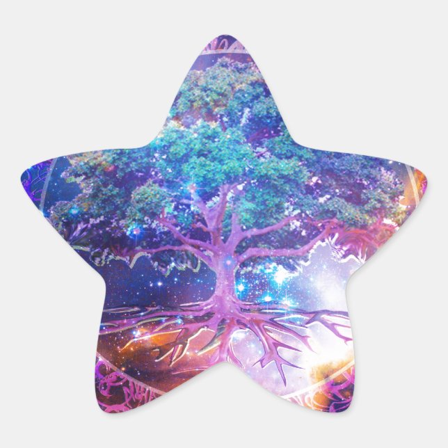 Sticker Étoile Arbre de vie bien-être (Devant)