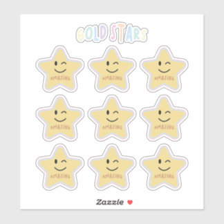 Sticker étoile arc-en-ciel