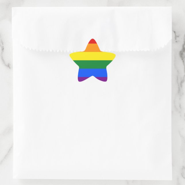 Sticker Étoile Arc-en-ciel LGBT Pride (Sac)