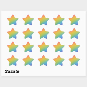 Sticker Étoile Arc-en-ciel teintes moyennes