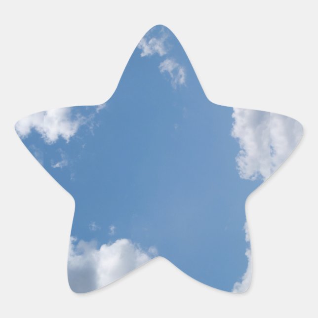 Sticker étoile Arrière - plan ciel bleu nuageux (Devant)