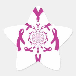 Sticker Étoile Art de sensibilisation au cancer du sein Imprimer