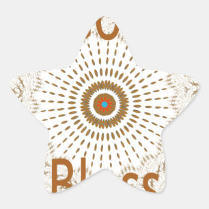 Sticker Étoile Art Motif Africain Traditionnel Imprimer