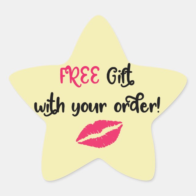 Sticker Étoile Avon Promotionnel, cadeau gratuit avec votre comma (Devant)