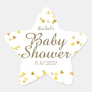 Sticker Étoile Baby Shower / Sprinkle / Couple Cœurs d'Amour en O