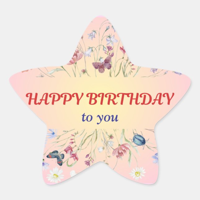 Sticker Étoile Balise cadeau (Devant)