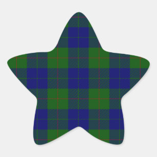 Sticker Étoile Barclay tartan bleu vert plaid