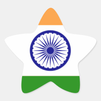 Sticker Étoile Beau drapeau indien "Tiranga"
