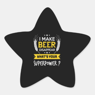Sticker Étoile Beer Lover | Je fais disparaître la bière Quoi de