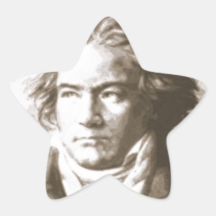 Sticker Étoile Beethoven À Sepia