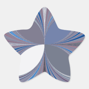 Sticker Étoile Belle étonnante Papillon bleu doux couleurs Art