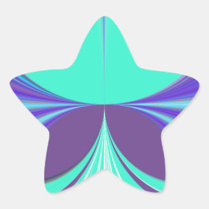 Sticker Étoile Belle extraordinaire Motif Cyan  Motif Motif