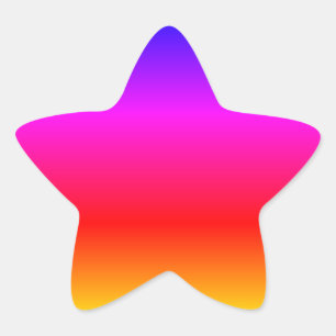 Sticker Étoile Belles couleurs arc-en-ciel -