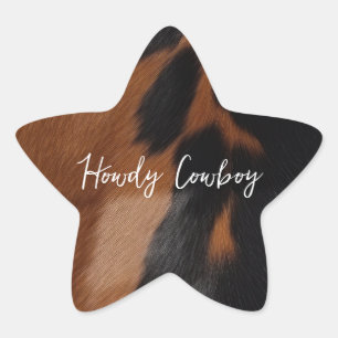 Sticker Étoile Black Brown Gold
