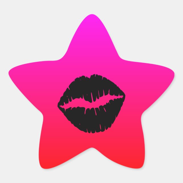 Sticker Étoile Black Smooch (Devant)