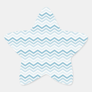 Sticker Étoile Blanc bleu Chevron Ombre