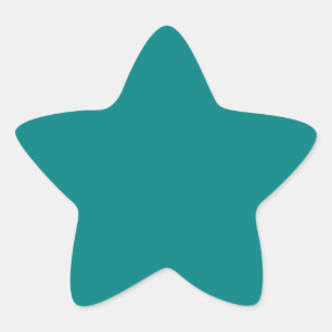 Sticker Étoile Blanc Turquoise moderne couleur solide