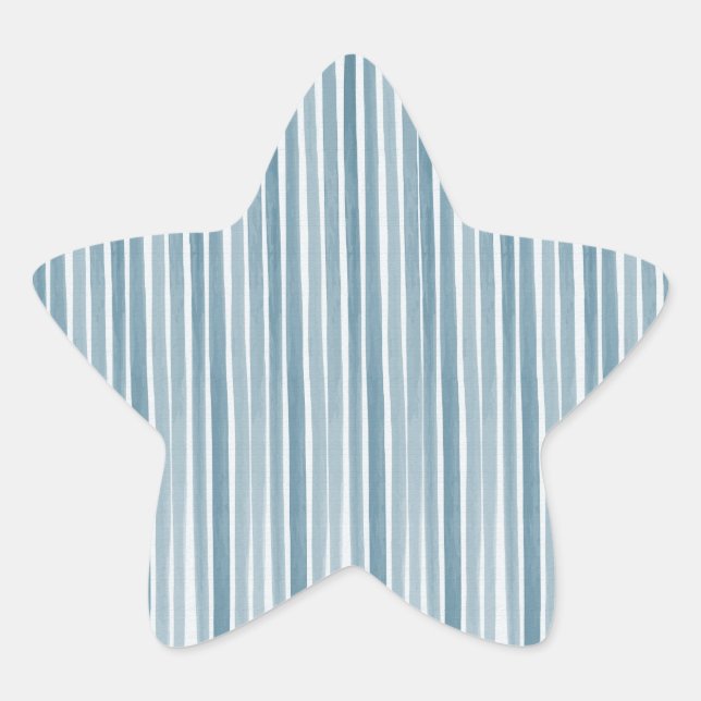 Sticker Étoile Bleu Aquarelle (Devant)