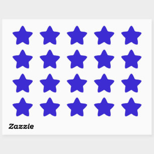 Sticker Étoile Bleu marguerite bleu uni
