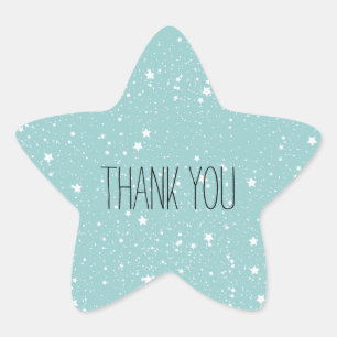Sticker Étoile Blue Stars merci