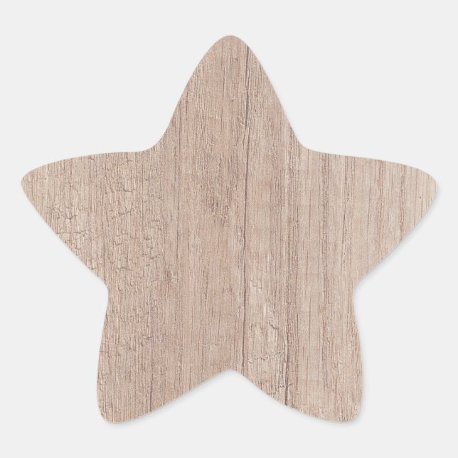 Sticker Étoile Bois en bois look Blank Creative Modèle tendance (Devant)