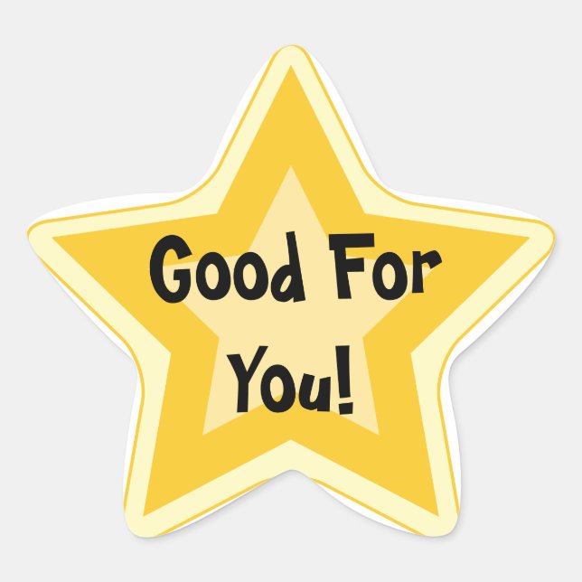 Sticker Étoile Bon pour vous - Prix Sarcastic Gold Star (Devant)
